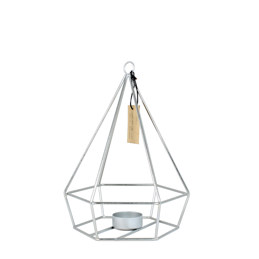 Kaarsenhouder diamand | 13 x 15 cm - Lounge&Lifestyle