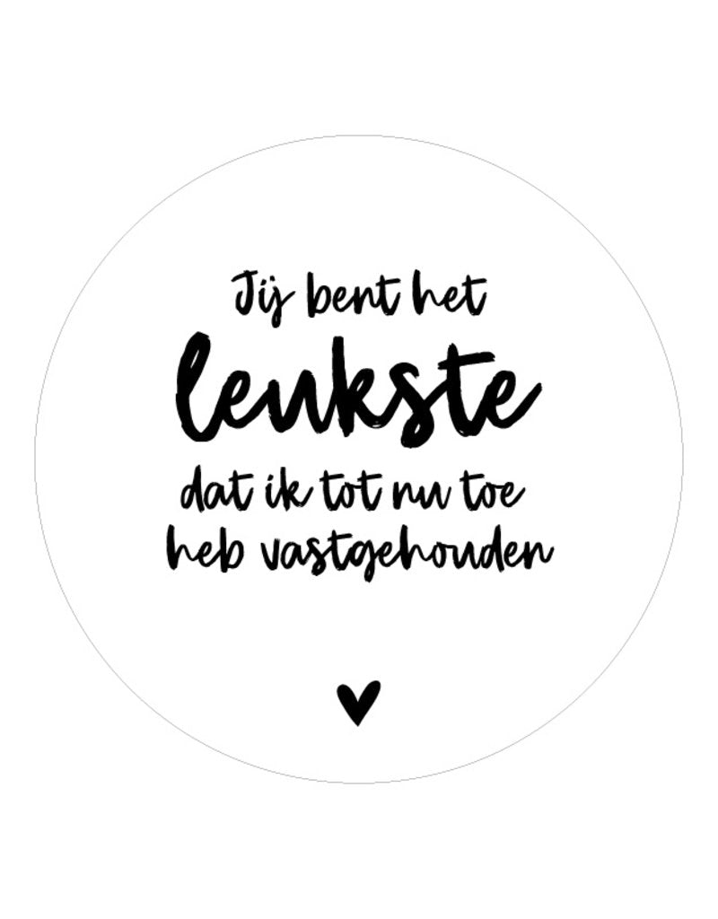 Muurcirkel - 'Jij bent het leukste' - Lounge&Lifestyle
