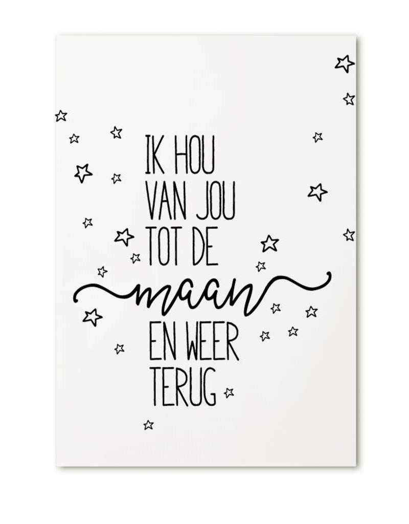 Kaart - Ik hou van jou tot de maan en terug - Lounge&Lifestyle