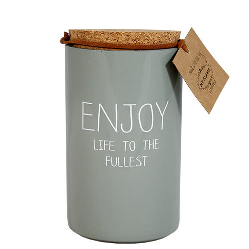 Soja kaars  - Enjoy life to the fullest - Lounge&Lifestyle
