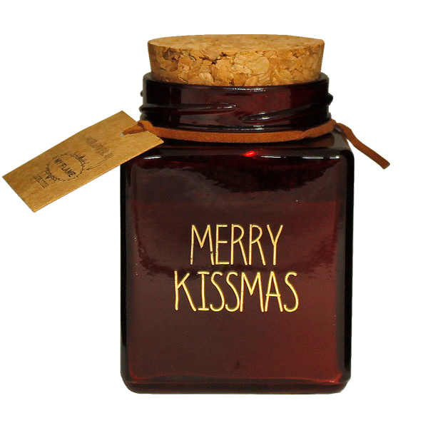 Soja kaars  - Merry Kissmas Rood