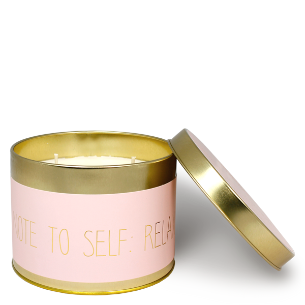 Sojakaars Note To Self: Relax | Green Tea Time Geurkaars