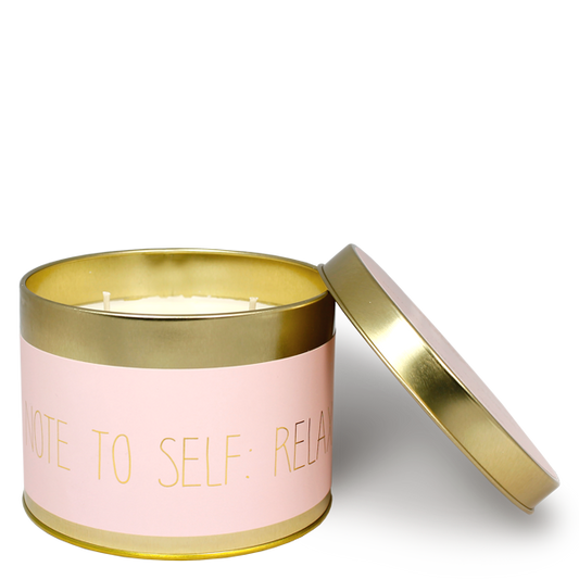 Sojakaars Note To Self: Relax | Green Tea Time Geurkaars