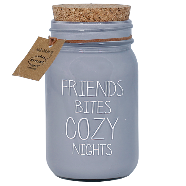 Soja kaars  - Friends bites cozy nights - Lounge&Lifestyle
