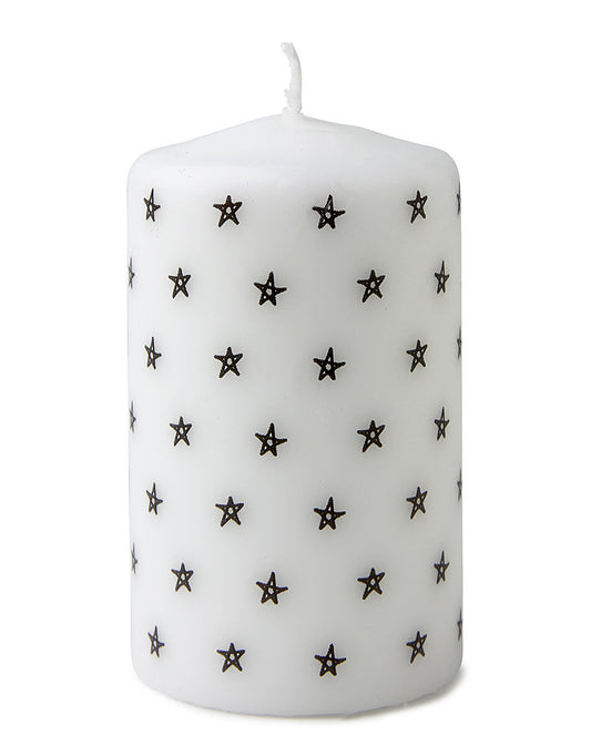 Kaars met sterren patroon - Lounge&Lifestyle