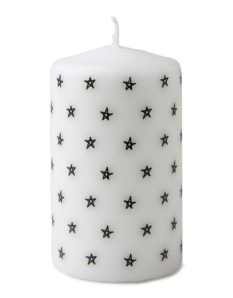 Kaars met sterren patroon - Lounge&Lifestyle