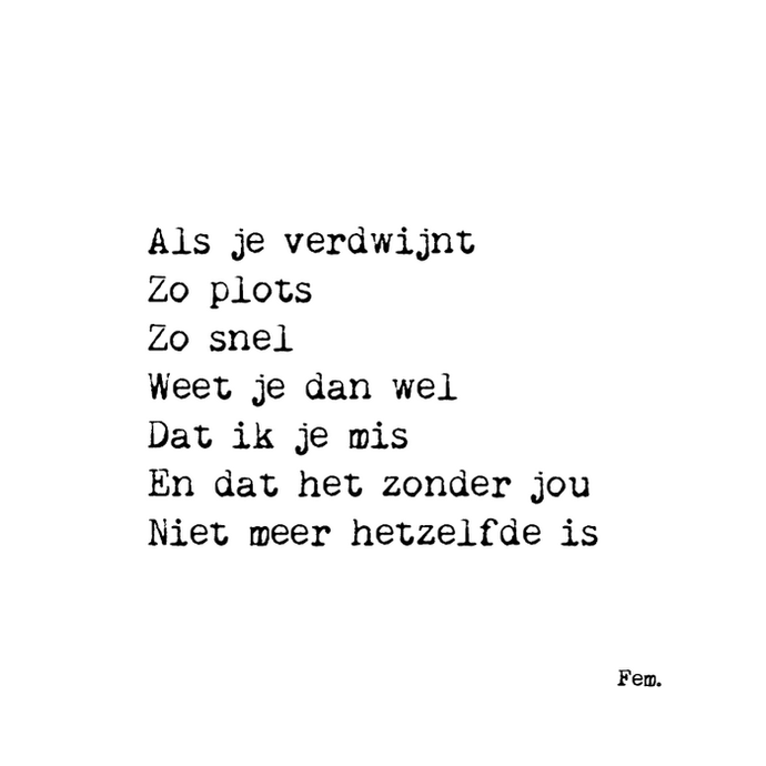 Als je verdwijnt - Lounge&Lifestyle