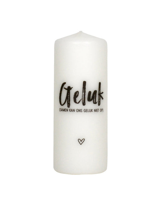 Kaars - Geluk, samen kan ons geluk niet op - Lounge&Lifestyle