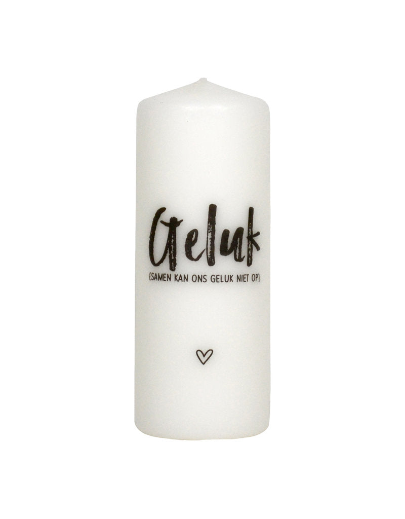 Kaars - Geluk, samen kan ons geluk niet op - Lounge&Lifestyle