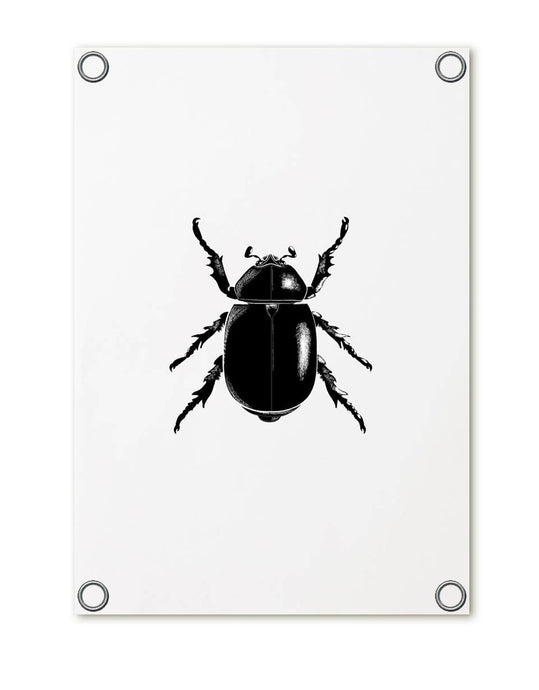 Tuinposter - Wit met kever - Lounge&Lifestyle