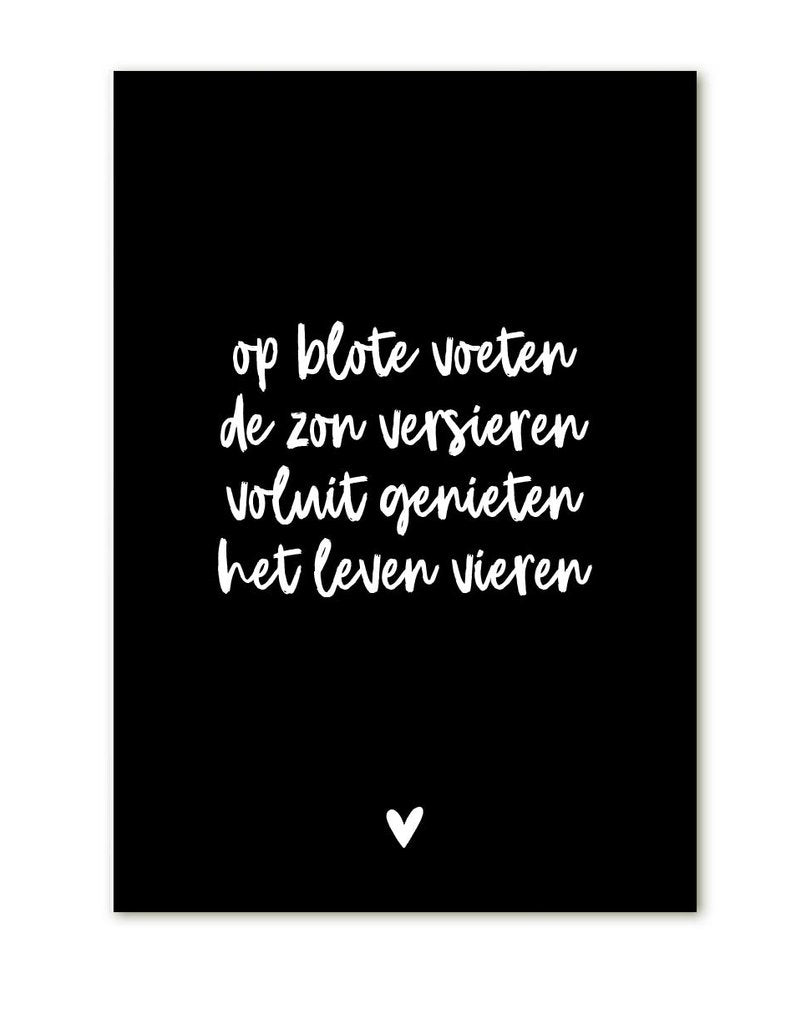 Tuinposter - Zwart met gedicht - Lounge&Lifestyle
